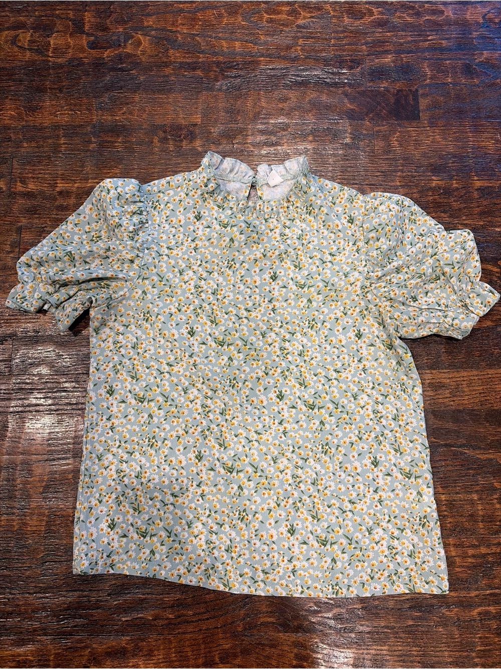 Cottagecore blouse with ruffled neck and sleeves size M - Picture 2 of 7